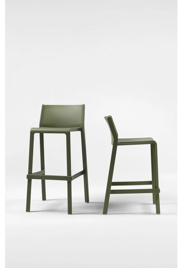 TRILL STOOL MINI záhradná barová stolička bez podrúčok bianco
