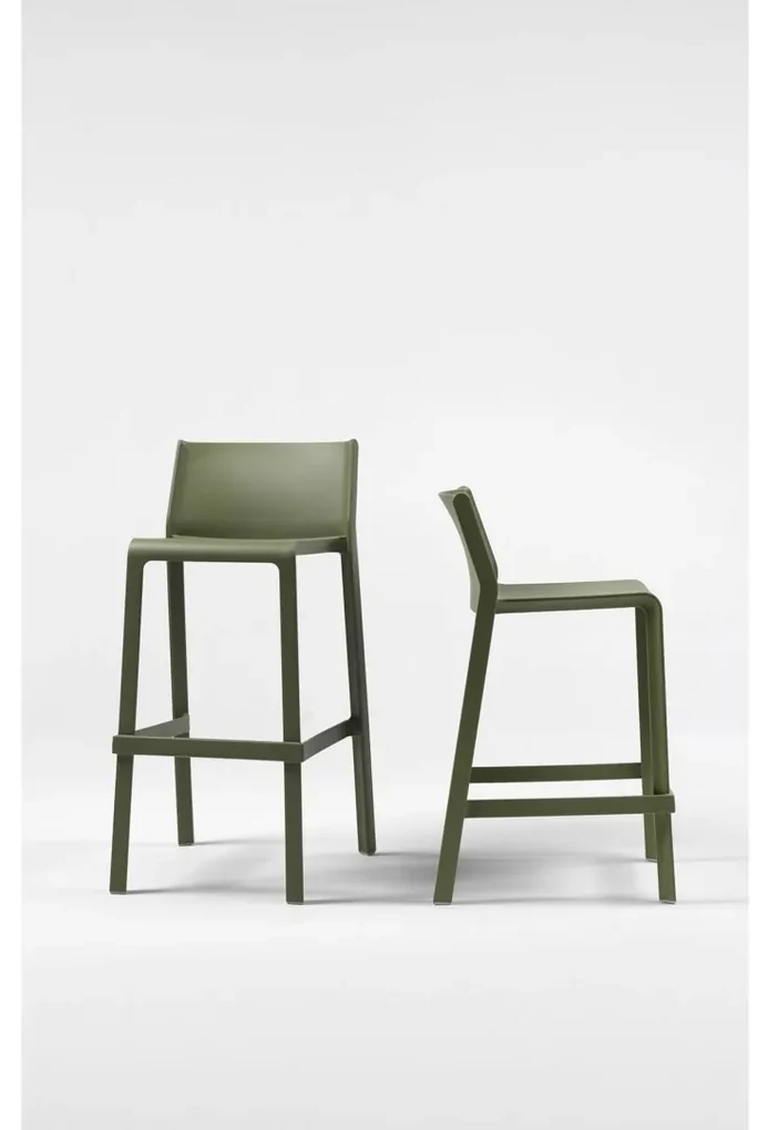TRILL STOOL MINI záhradná barová stolička bez podrúčok grigio