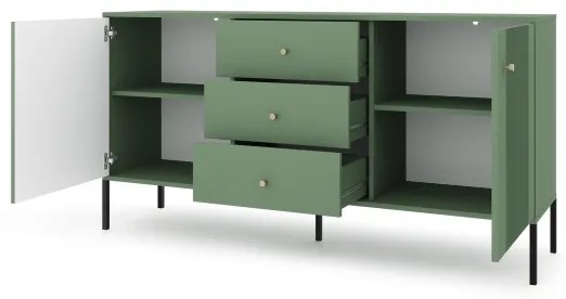 Komoda LUE zelená/čierna