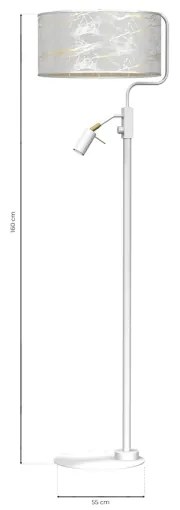 Stojacia lampa SENSO 1xE27/40W/230V + 1xGU10/7W biela