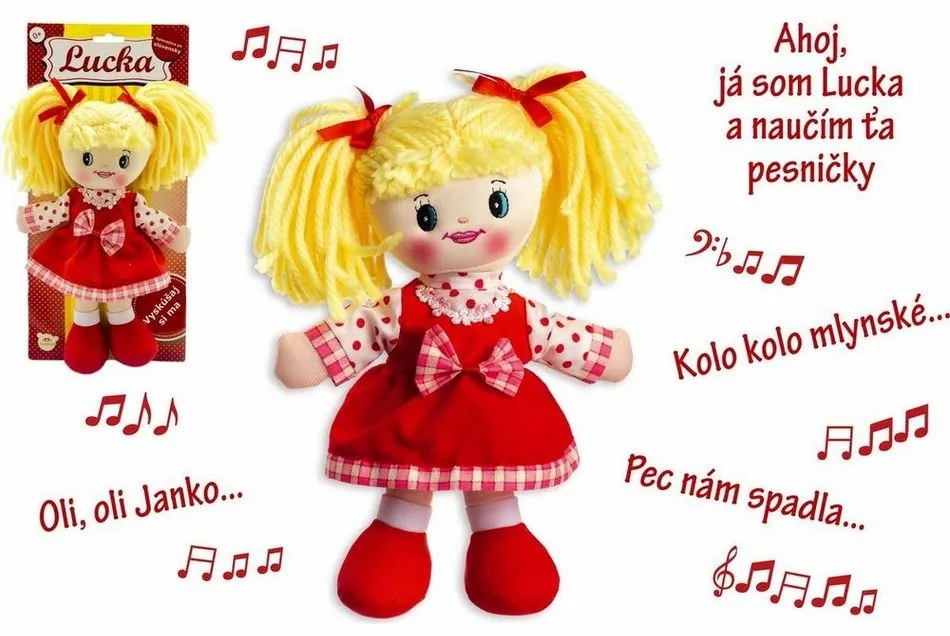 Teddies Handrová bábika Lucka, 30 cm, slovensky spievajúca