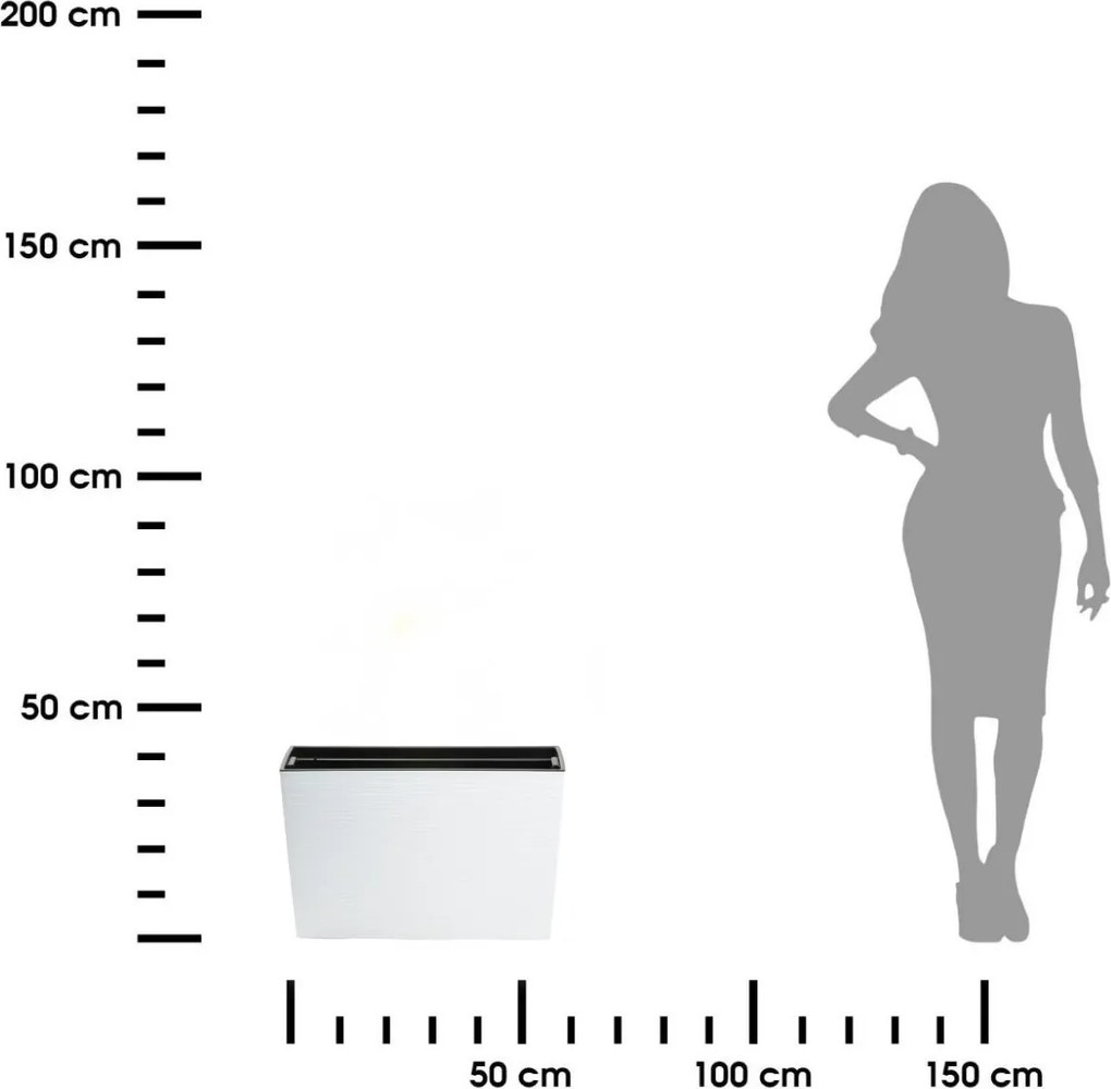 Plastový květináč Bloom Riflo 36,2x56,1 cm bílý