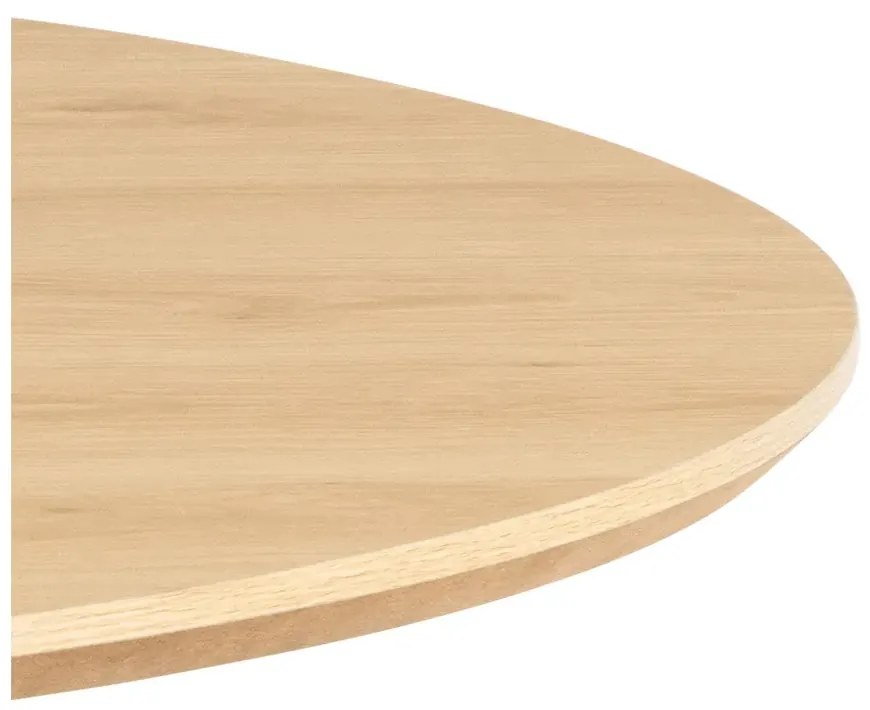 Kulatý jídelní stůl Cadiz 120 cm dub přírodní/černý