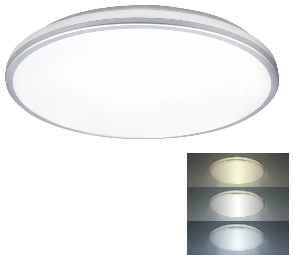 Solight WO797- LED Kúpeľňové stropné svietidlo LED/24W/230V 3000/4000/6500K IP54 WO797