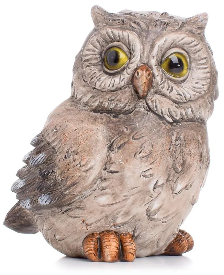SOVA HNEDÁ POLYRESIN 8.5*11*11.5CM