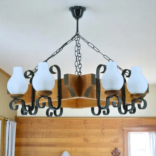 Brilagi - Luster na reťazi QUEEN 8xE14/40W/230V buk