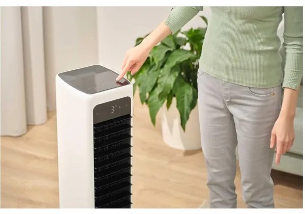 Sencor- Inteligentný mobilný ochladzovač vzduchu 60W/230V Wi-Fi biela + diaľkové ovládanie