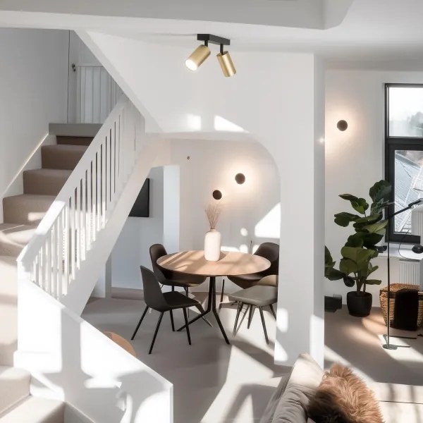 Brilagi - LED stmievateľné bodové svietidlo SELE GOLDEN 2xGU10/6,5W/230V čierna/zlatá