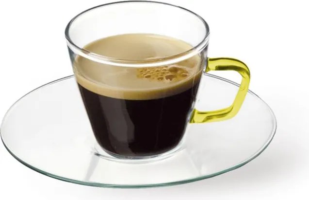 SIMAX PRESSO COLOUR POHÁR S PODŠÁLKOU 80ML SADA 4KS