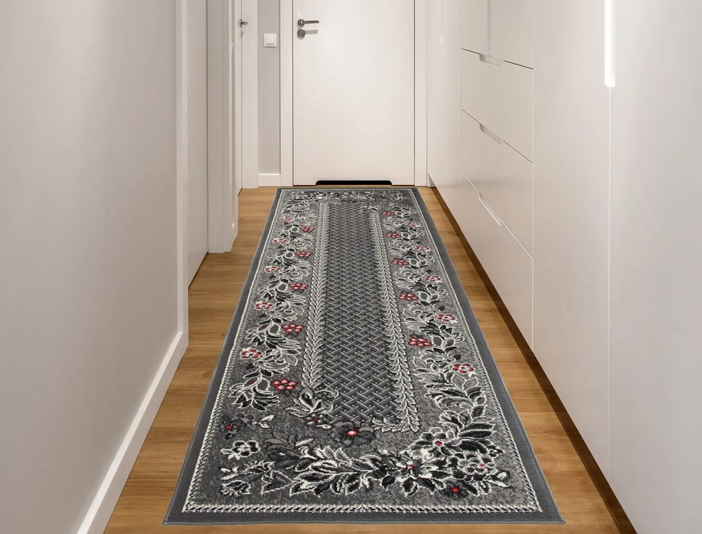 Koberec 7192B DARK GRAY CHEAP PP CRM Veľkosť: 100x250cm