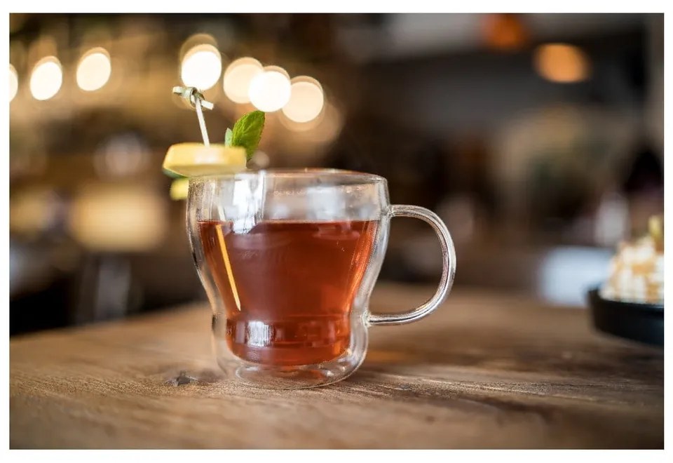 Sklenené hrnčeky v súprave 2 ks na cappuccino/dvojstenné 370 ml Bolla – Vialli Design