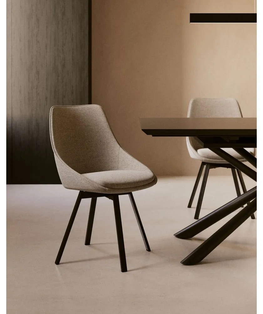 Sivá jedálenská stolička Jenna – Kave Home