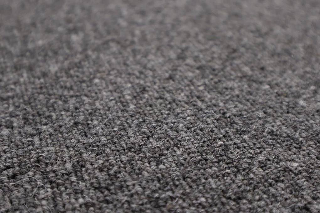 Avanti Metrážny koberec Dublin 145 sivý - Kruh s obšitím cm