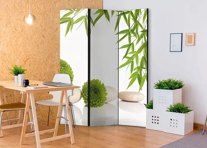 Paraván - Green Relax [Room Dividers] Veľkosť: 135x172, Verzia: Jednostranný