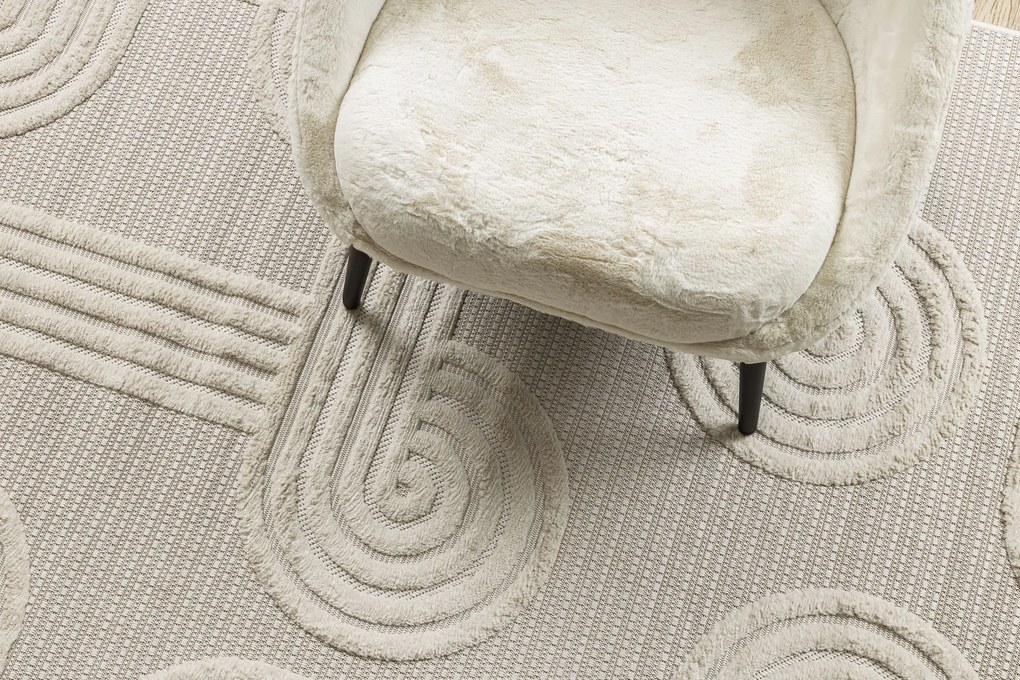 Koberec SANTO SIZAL 1001 Geometrický, biely