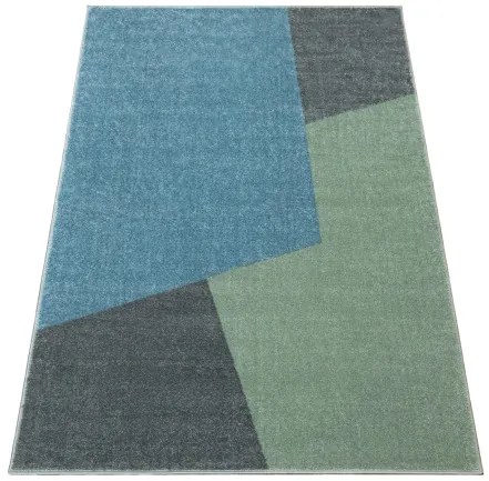 Koberec LIMA M046A zelený / sivý / modrý