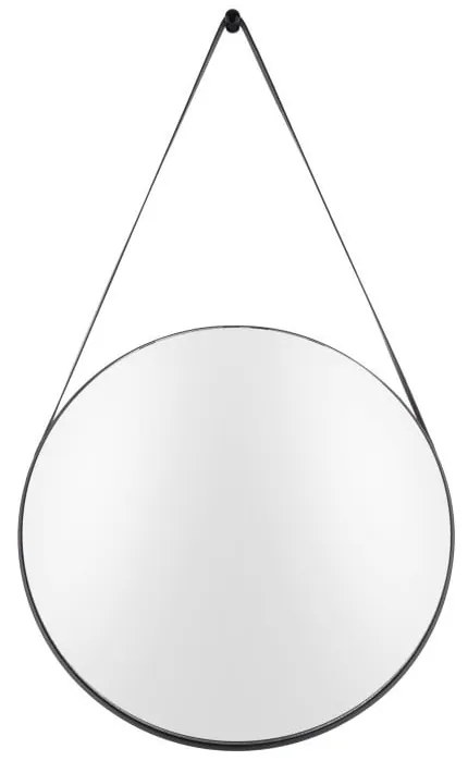 Nástenné zrkladlo s rámom v čiernej farbe PT LIVING Balanced, ø 47 cm