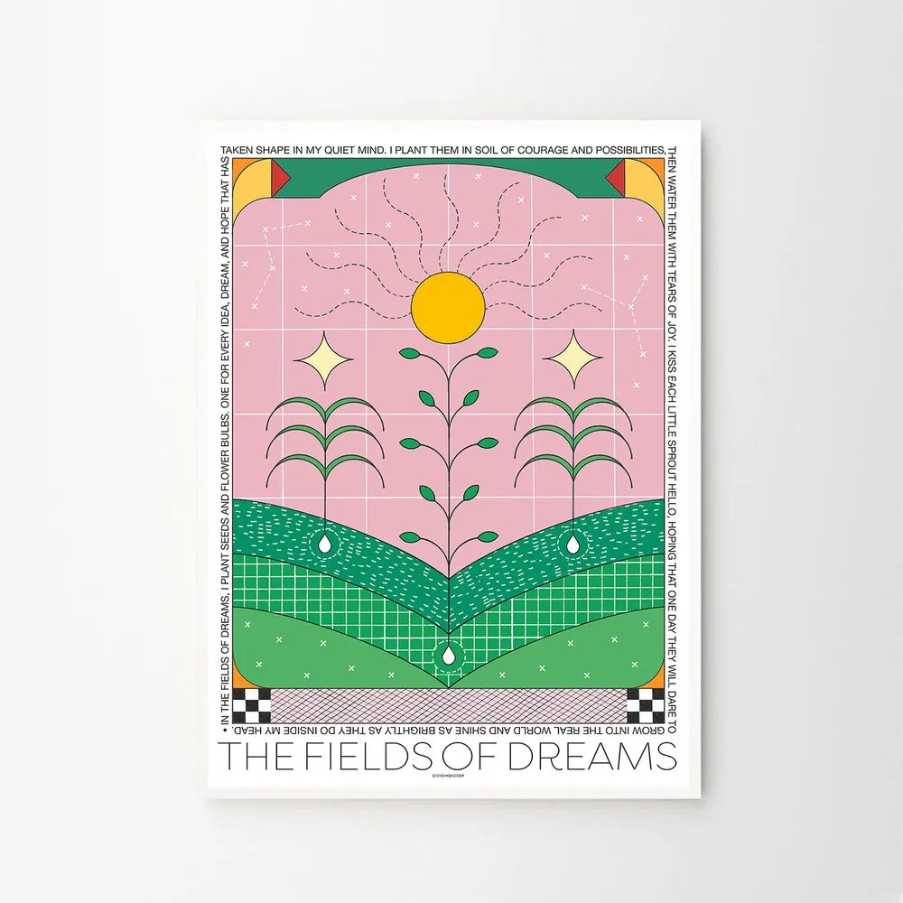 The Poster Club Plagát The Fields of Dreams by Signe Bagger 50x70 cm