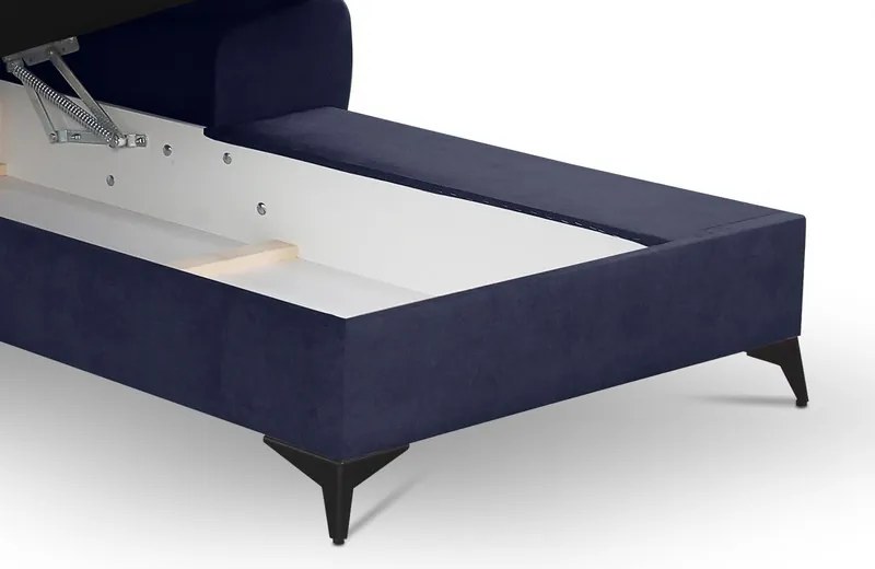 Rohová sedacia súprava Scala, tmavo modrá látka, pravý roh