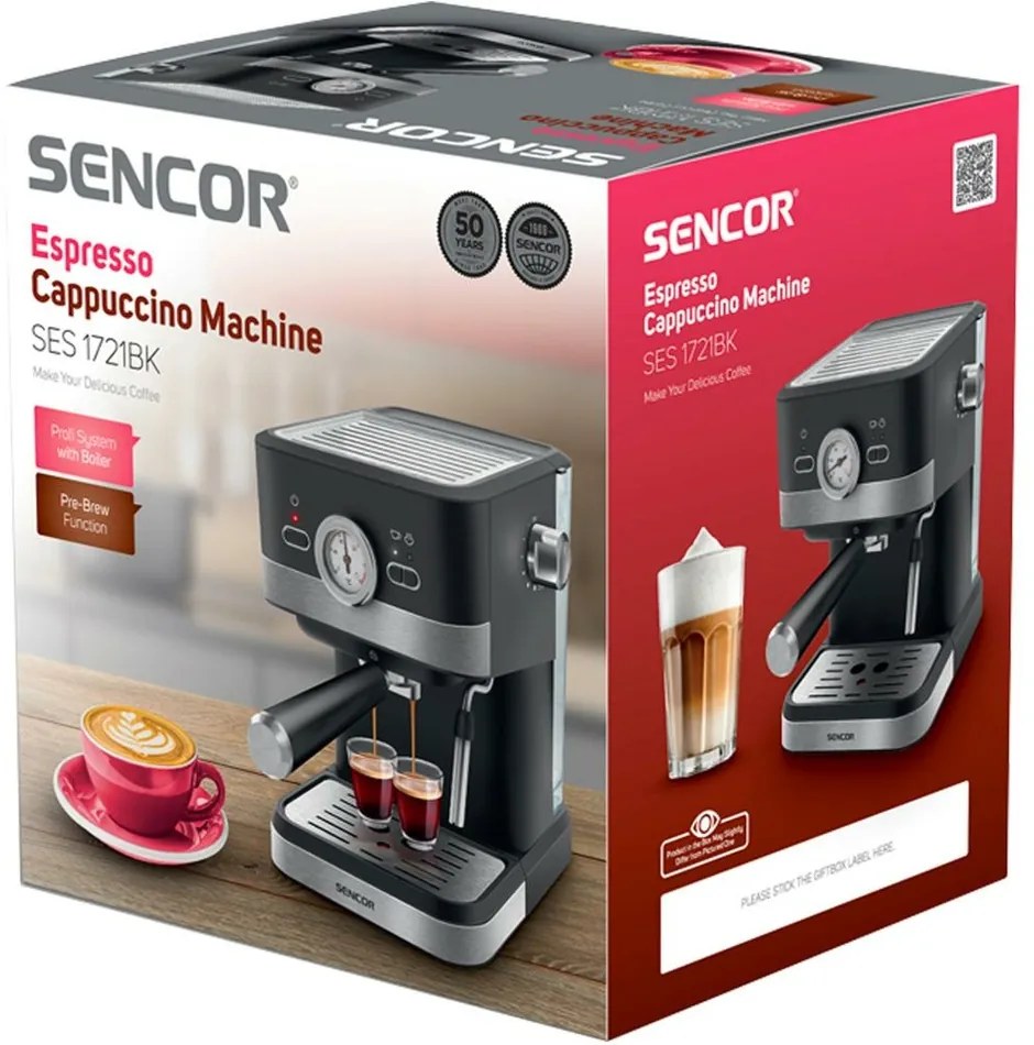 Sencor SES 1721BK espresso pákové