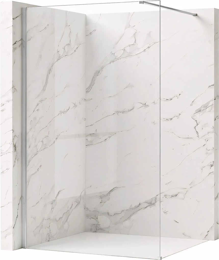 Bezrámová sprchová zástena REA FLEXI 70 cm, chróm/transparent - bez vaničky