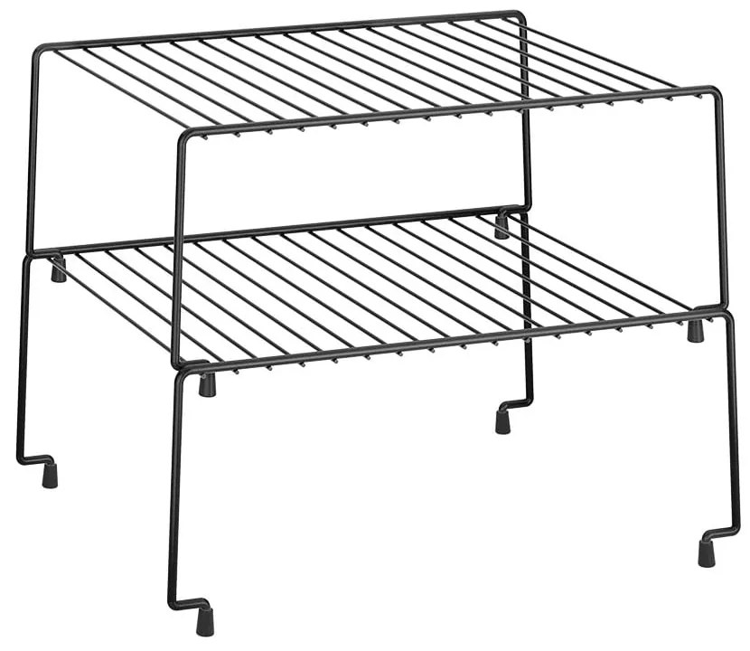 Kovové prídavné police do kuchynskej skrine DECO 33x23x13 cm, čierne