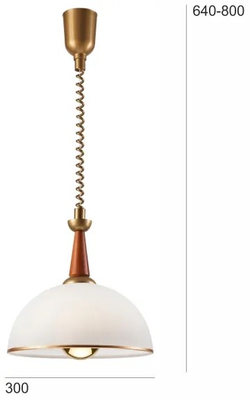 Sťahovací luster CHIARA 1xE27/60W/230V tmavohnedá/buk