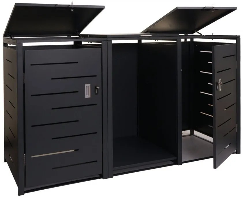 Dvojitý prístrešok na smetiaku a drevo E83