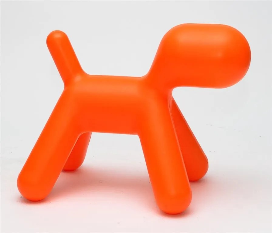 Stolička pre deti Psík, 70 cm, oranžová