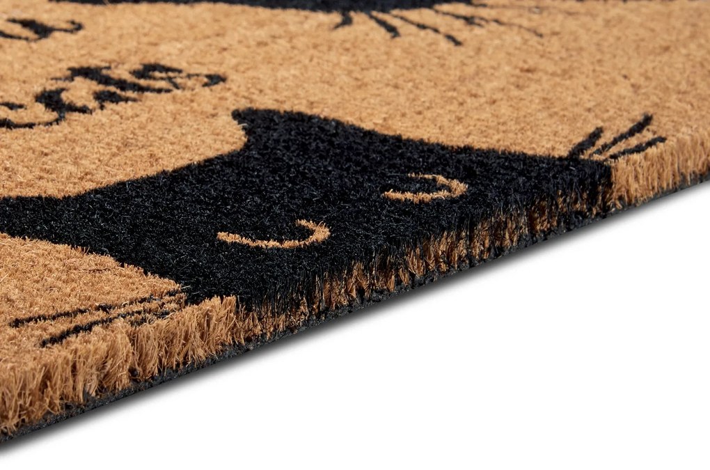 Hanse Home, Rohožka Hope you like cats 105667 – na von aj na doma, 45x75, hnedá, chodba / predsieň