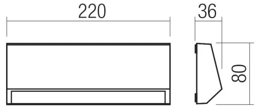 Redo 90680 - Vonkajšie orientačné svietidlo ANDER LED/4W/230V 3000K IP65 antracitové