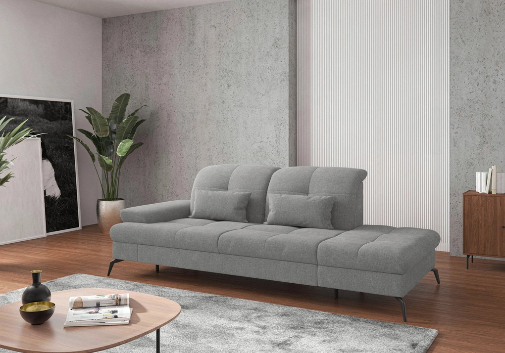 XXXLutz LEŇOŠKA, textil, svetlosivá Sit & More - Online Only obývacie izby - 000144009983