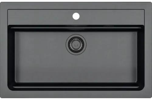 Granitový drez s batériou ALVEUS ATROX 500 x 790 mm čierna SETA23223