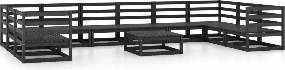 vidaXL 11-dielna sada sedacieho nábytku do záhrady, borovicové drevo