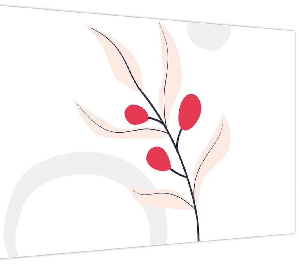 Obraz - Ružová florálna abstrakcia N⁰3 (90x60 cm)