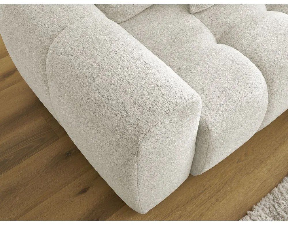 Biela ženilková rozkladacia/s úložným priestorom rohová pohovka (pravý roh/s leňoškou) Roxelane – Bobochic Paris