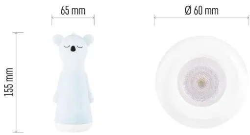 LED stmievateľná dobíjateľná detská baterka s nočným svetlom 2 v 1 LED/3,7V 1200 mAh