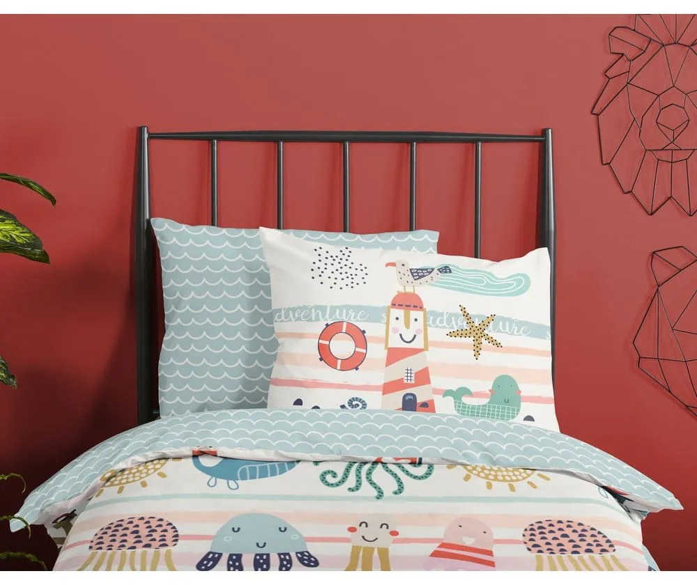 Bavlnené detské obliečky na jednolôžko/predĺžené 140x220 cm Sea – Good Morning