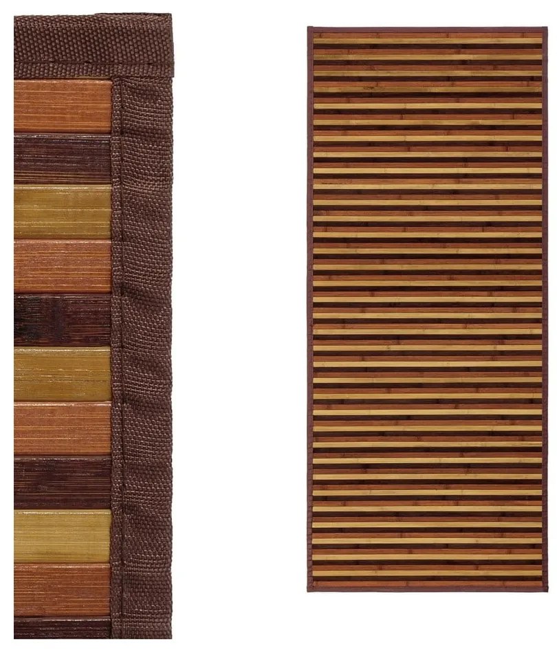 Bambusový behúň v hnedo-horčicovej farbe 75x175 cm – Casa Selección