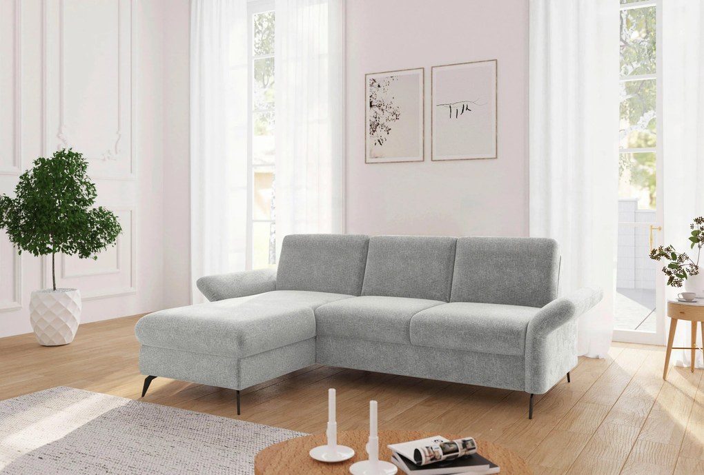 XXXLutz ROHOVÁ SEDAČKA, textil, svetlosivá Sit & More - Sedačky - 00014401614R