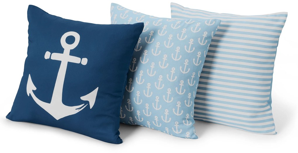 Obliečky na dekoračné vankúše, 3 ks, cca 50 x 50 cm