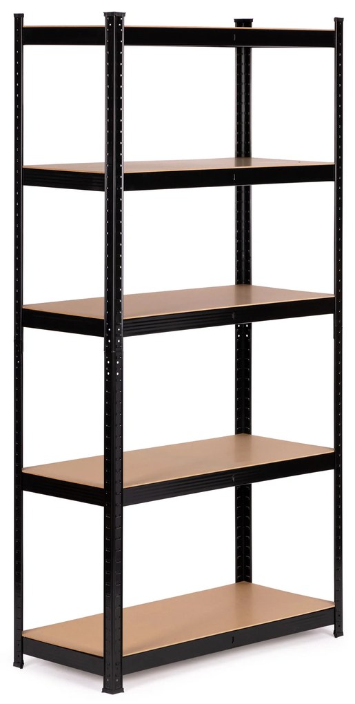 Kovový skladovací regál 180x90x40 cm, 5 políc, nosnosť 875 kg, ModernHome