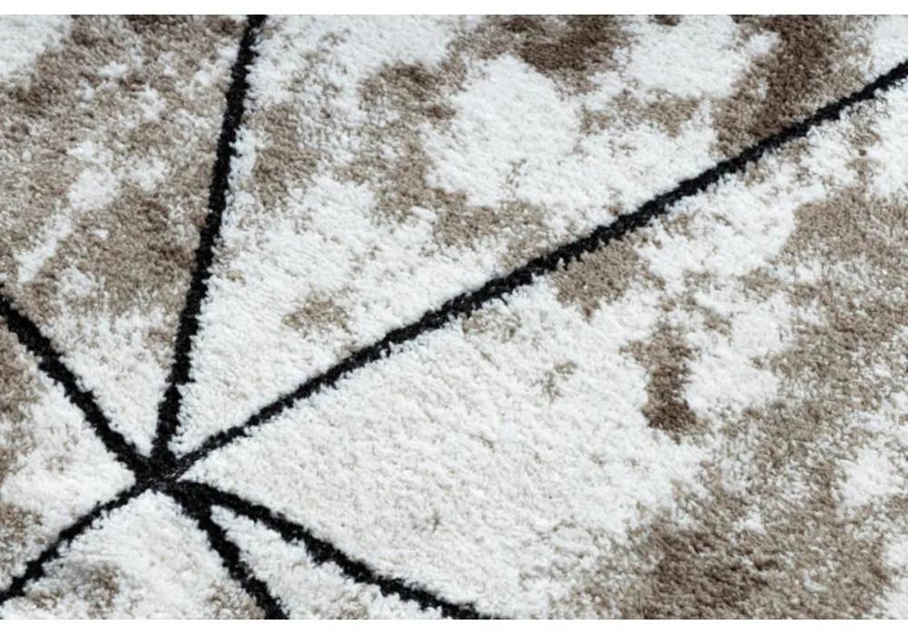 Kusový koberec Polygons hnedý kruh 200cm