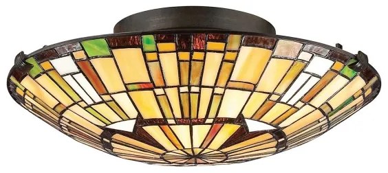 Quoizel QZ-REED-F-VB - Stropné svietidlo Tiffany REED 2xE27/60W/230V Ø 42 cm