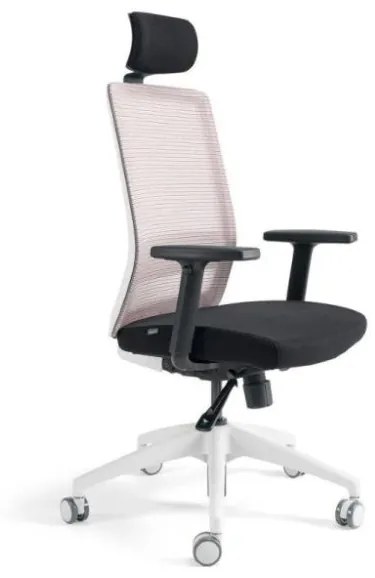 Kancelárska ergonomická stolička S30 — látka, viac farieb S podhlavníkom Červená