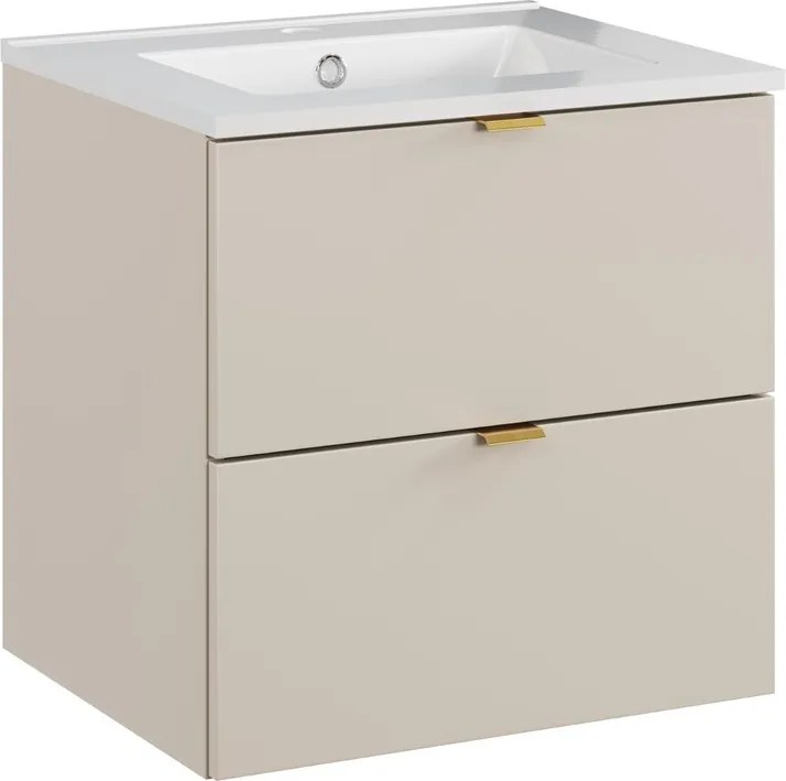 Závěsná skříňka Dalia Cashmere se zápustným umyvadlem 50 cm kašmírová