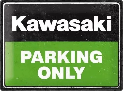 Plechová ceduľa Kawasaki Parking Only