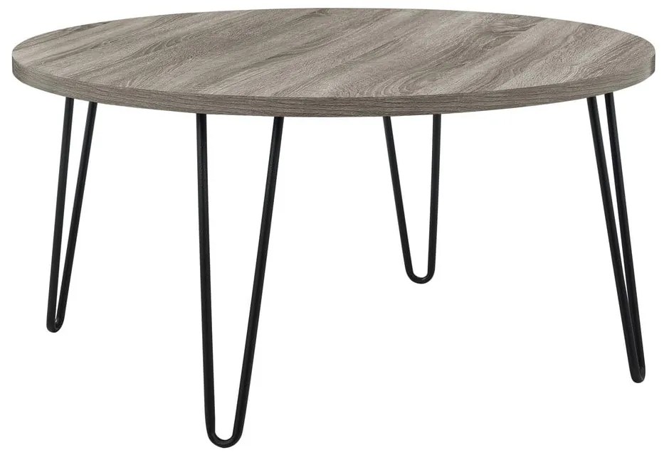 Hnedosivý odkladací stolík Støraa Owen, ø 90 cm