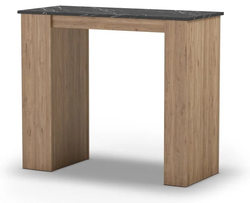 Barový stôl s doskou v dekore mramoru 47x120 cm Peru - Marckeric