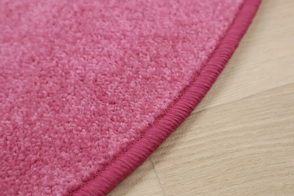 Vopi koberce Kusový koberec Eton ružový 11 kruh - 160x160 (priemer) kruh cm